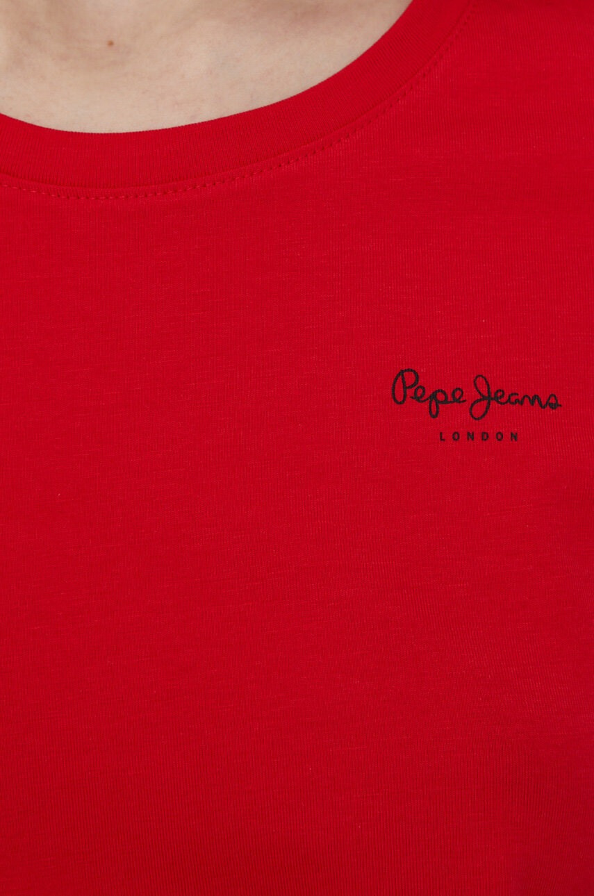 Pepe Jeans Тениска Bellrose N дамска в червено - Pepit.bg