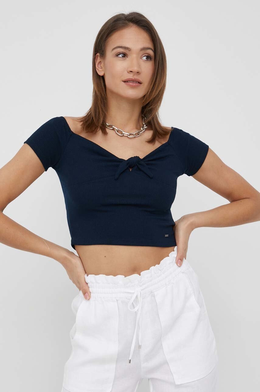 Pepe Jeans Тениска Beth дамска в тъмносиньо - Pepit.bg