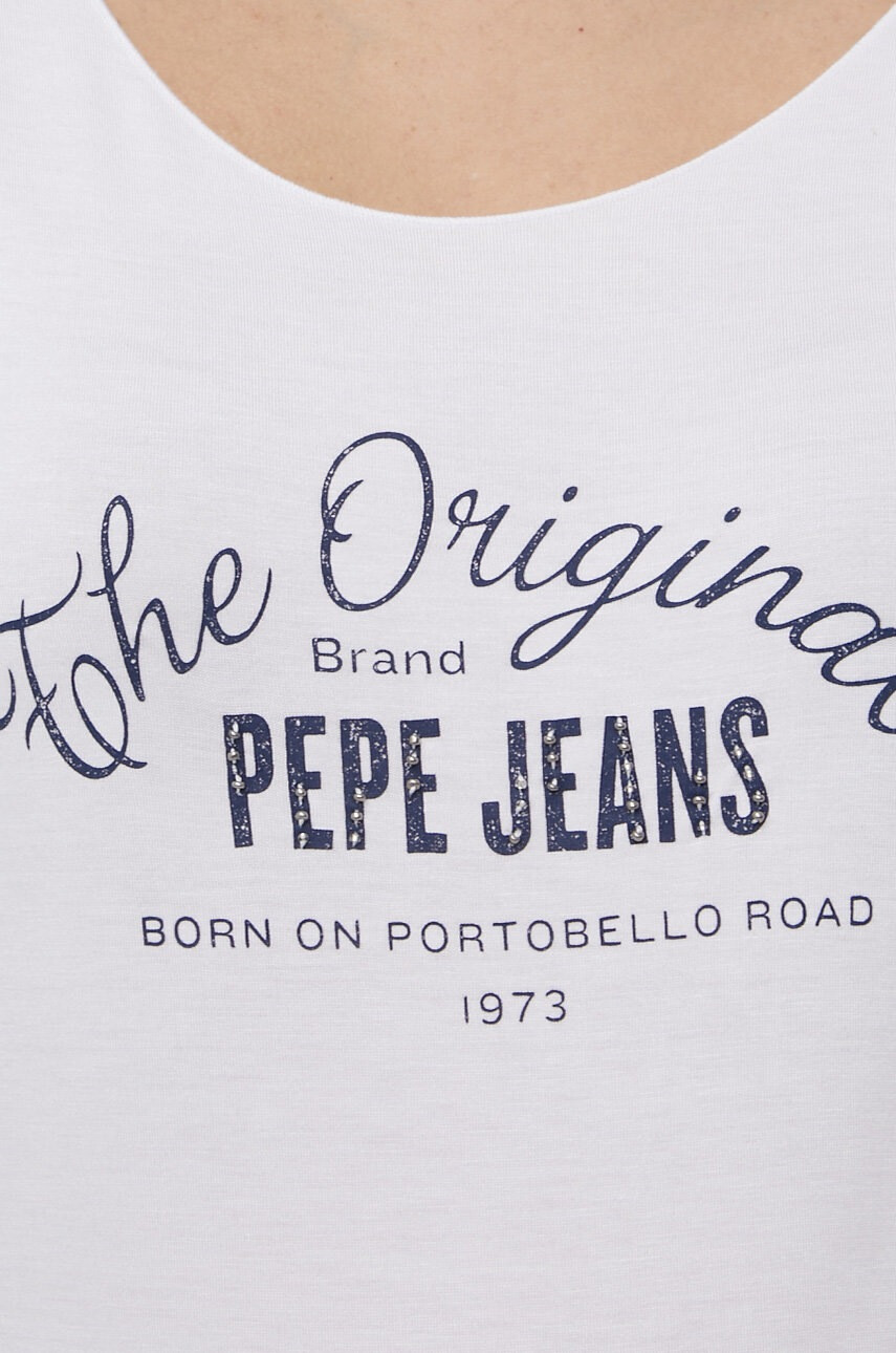 Pepe Jeans Тениска Cameron дамска в бяло - Pepit.bg