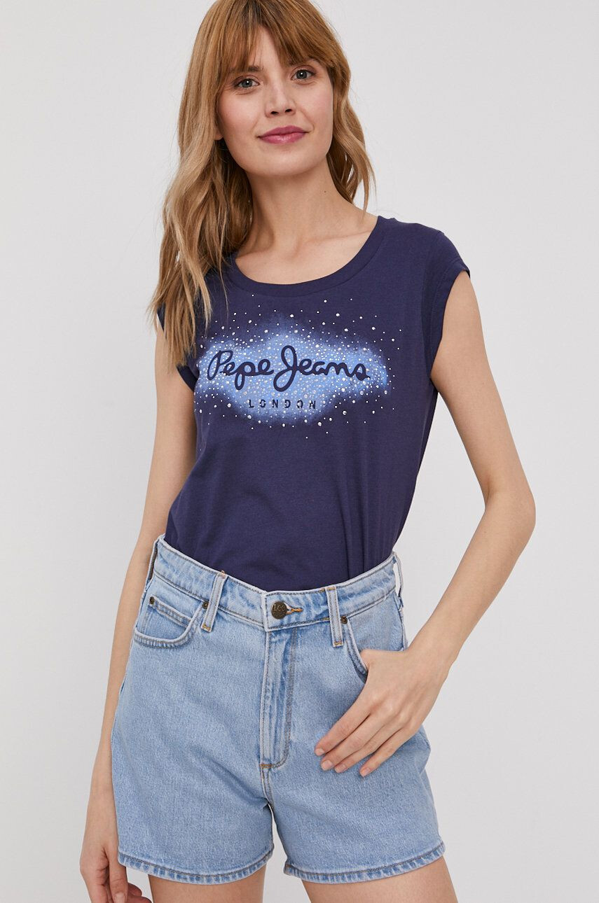 Pepe Jeans Тениска в тъмносиньо - Pepit.bg