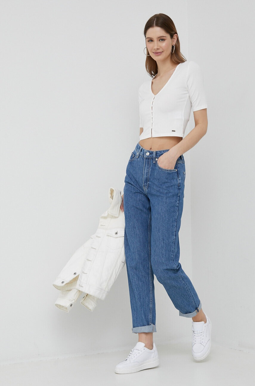 Pepe Jeans Тениска Meadow в бяло - Pepit.bg