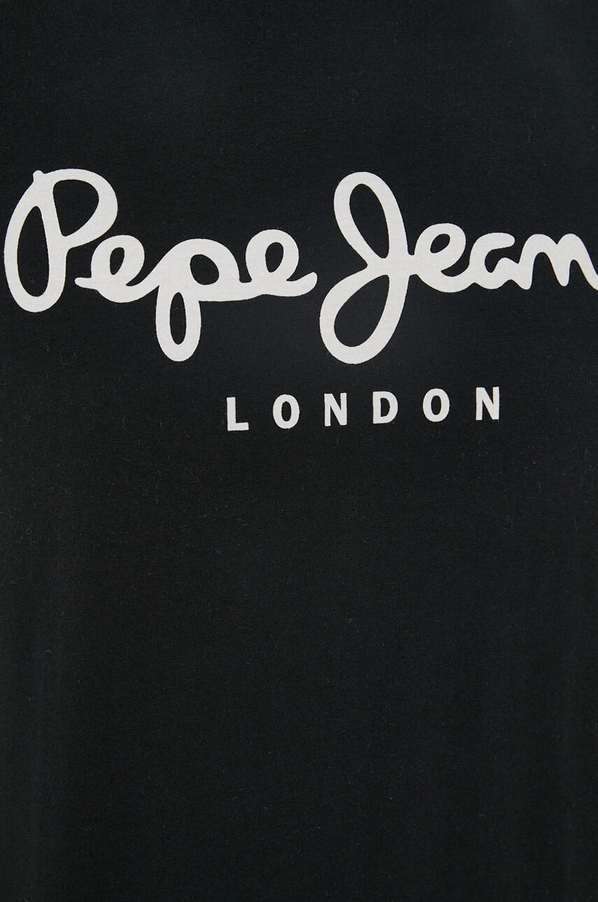 Pepe Jeans Тениска Original мъжка в черно с принт - Pepit.bg