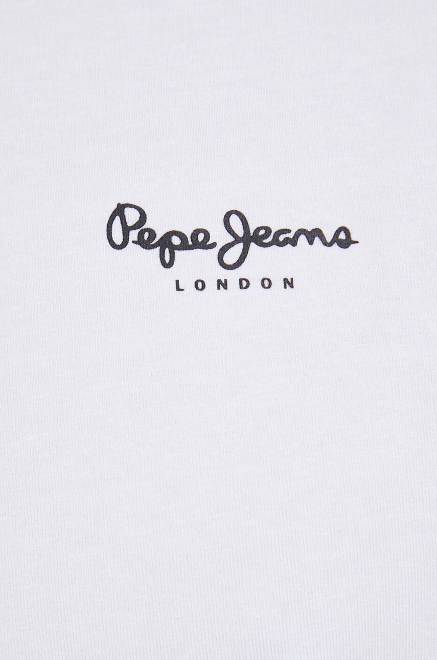 Pepe Jeans Тениска Original Basic в бяло с принт - Pepit.bg