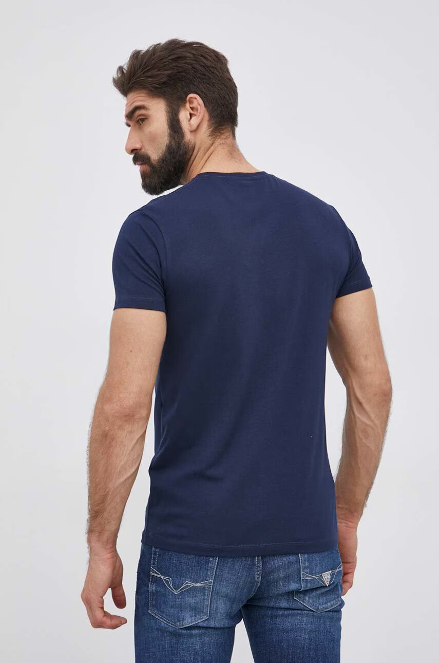 Pepe Jeans Тениска Original Stretch мъжка в тъмносиньо с принт - Pepit.bg