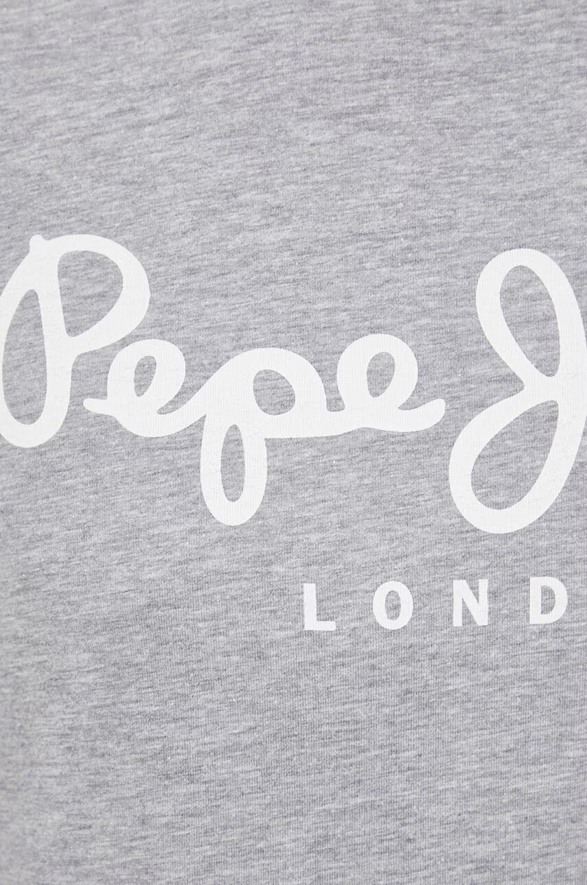 Pepe Jeans Тениска Original Stretch в сиво с принт - Pepit.bg