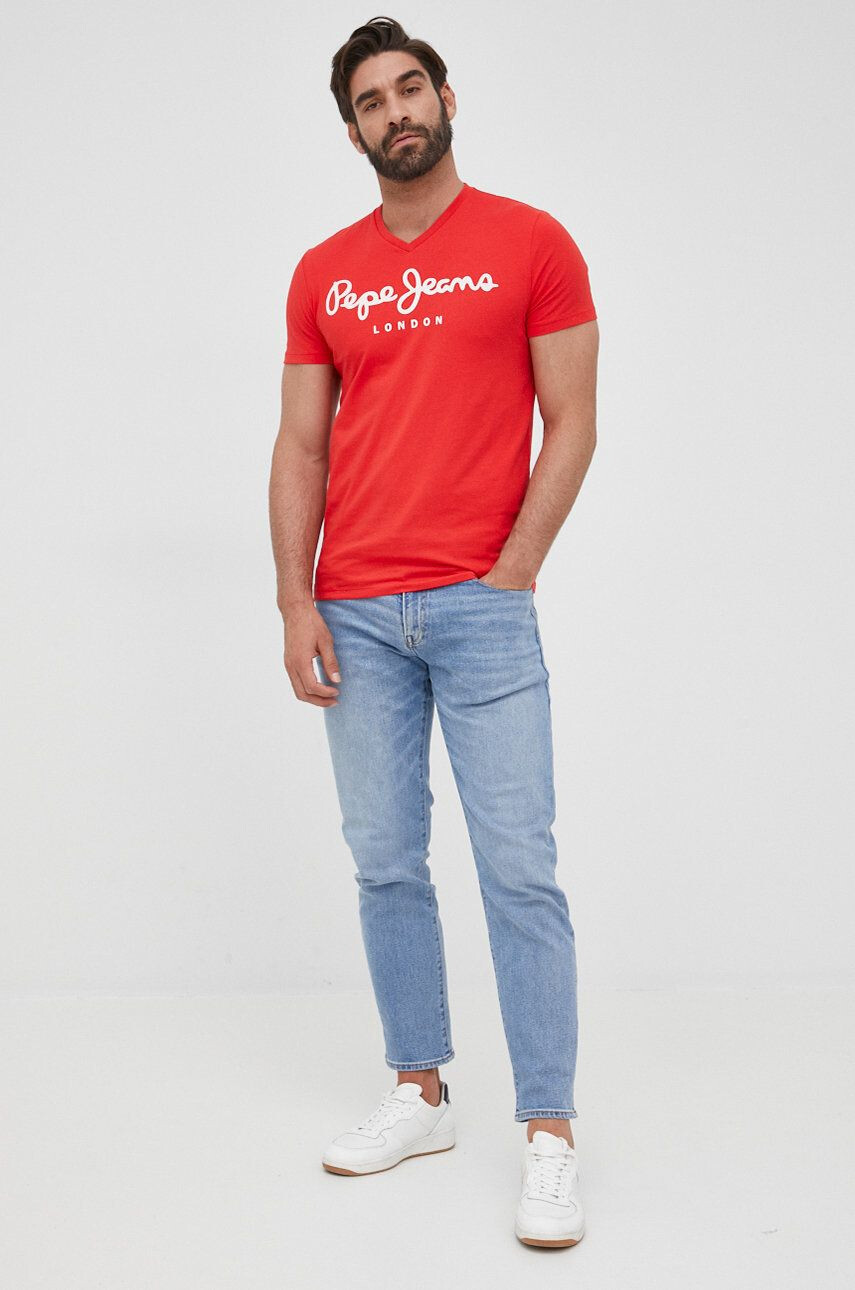 Pepe Jeans Тениска Original Stretch V N - Pepit.bg