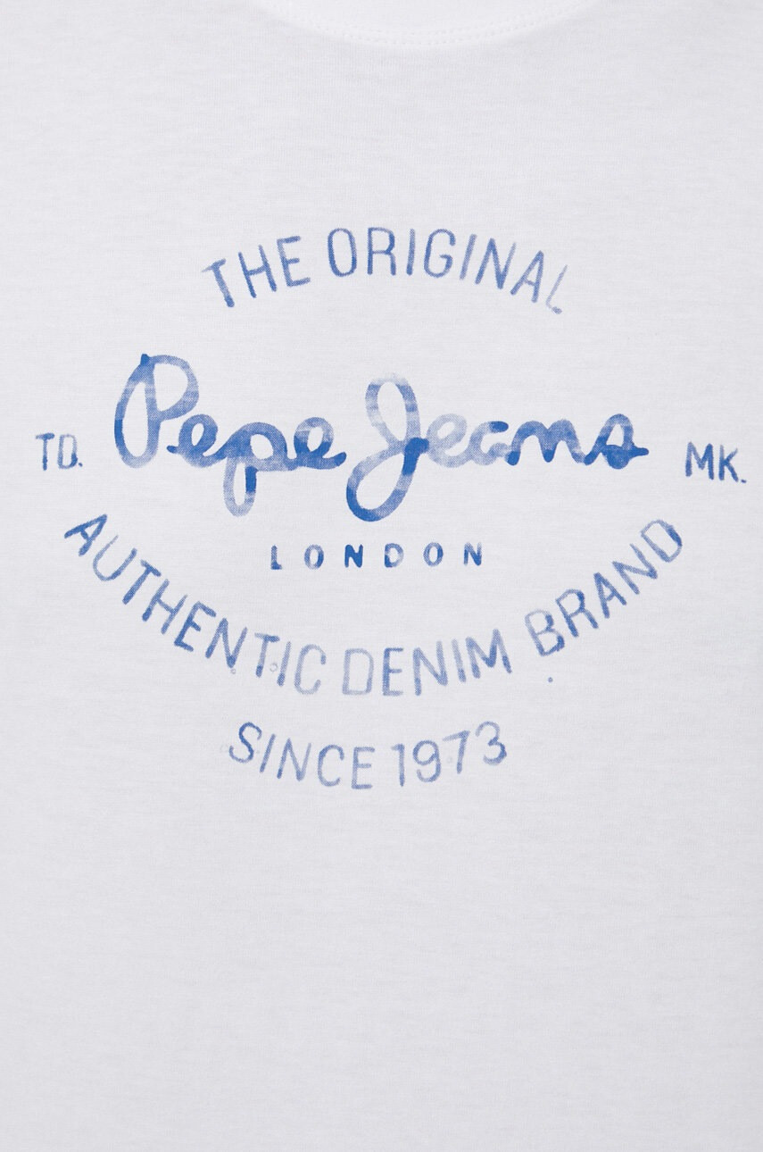 Pepe Jeans Тениска Rigley в бял меланж - Pepit.bg