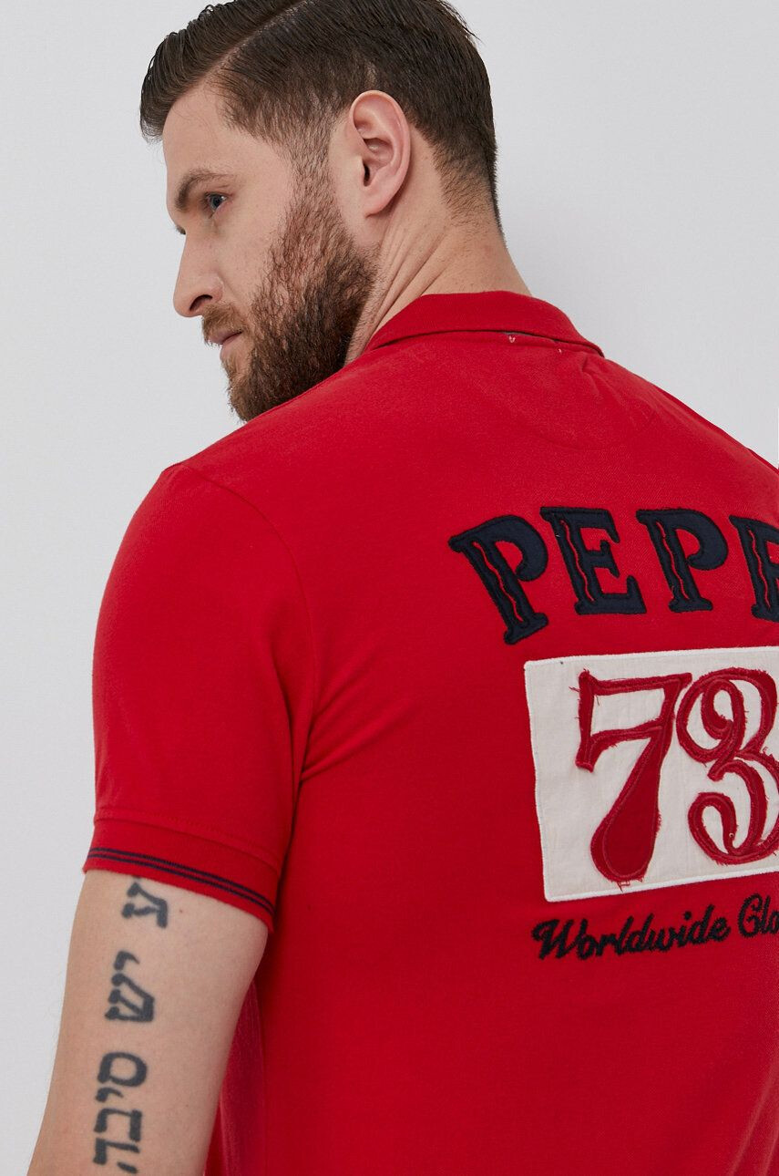 Pepe Jeans Тениска с яка Fell - Pepit.bg