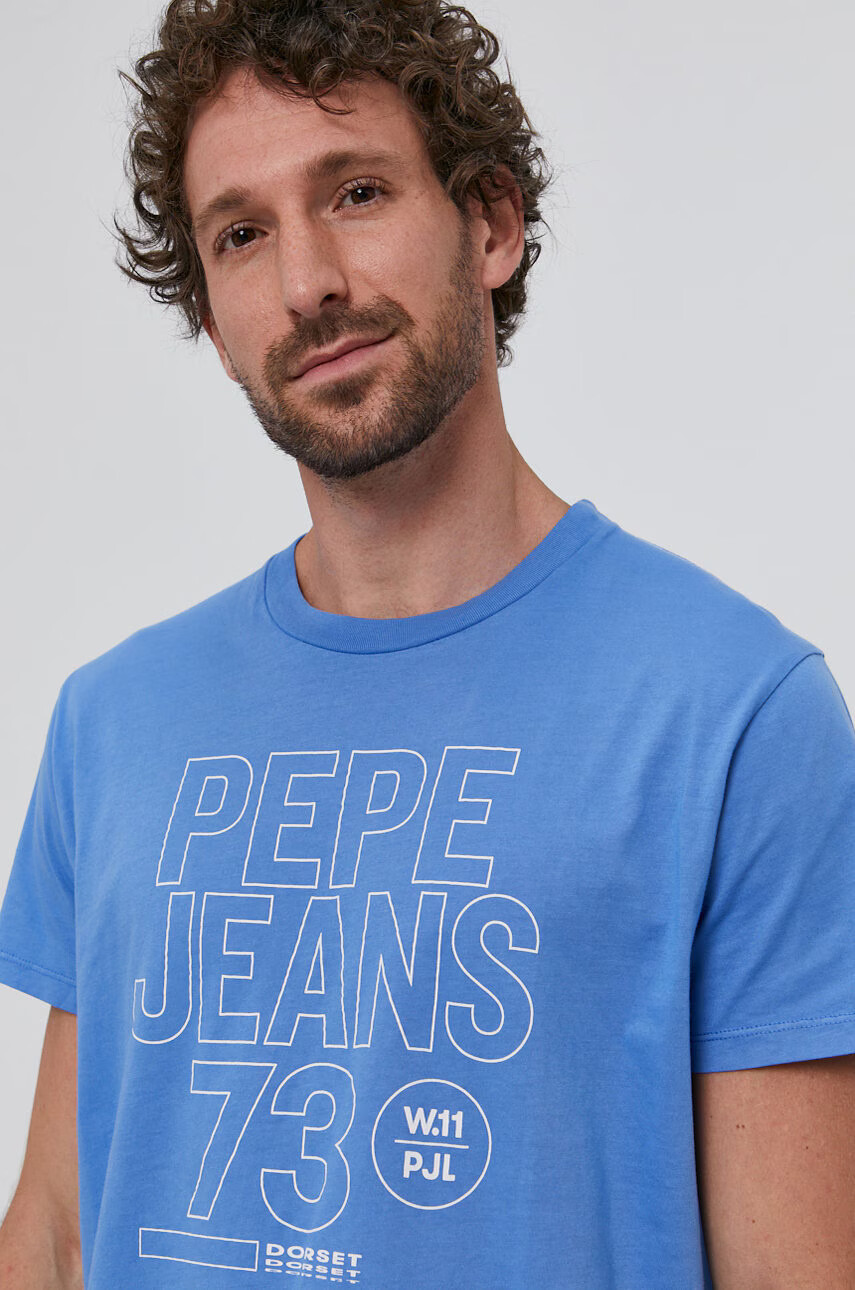 Pepe Jeans Тениска SKYLER мъжка с принт - Pepit.bg