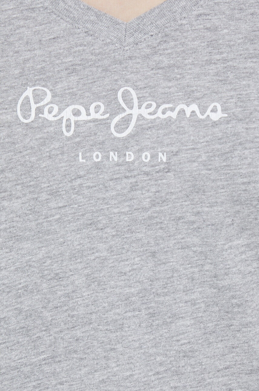 Pepe Jeans Тениска Wendy V Neck в сиво - Pepit.bg