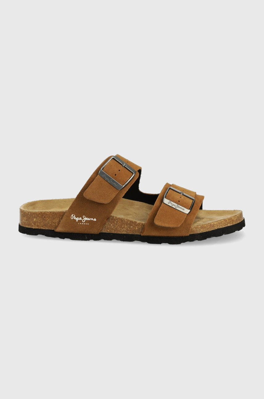 Pepe Jeans Велурени чехли Bio Man Suede 22 - Pepit.bg