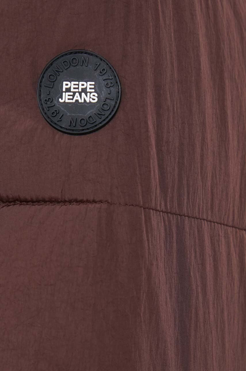 Pepe Jeans Яке Gus в кафяво със зимна изолация - Pepit.bg