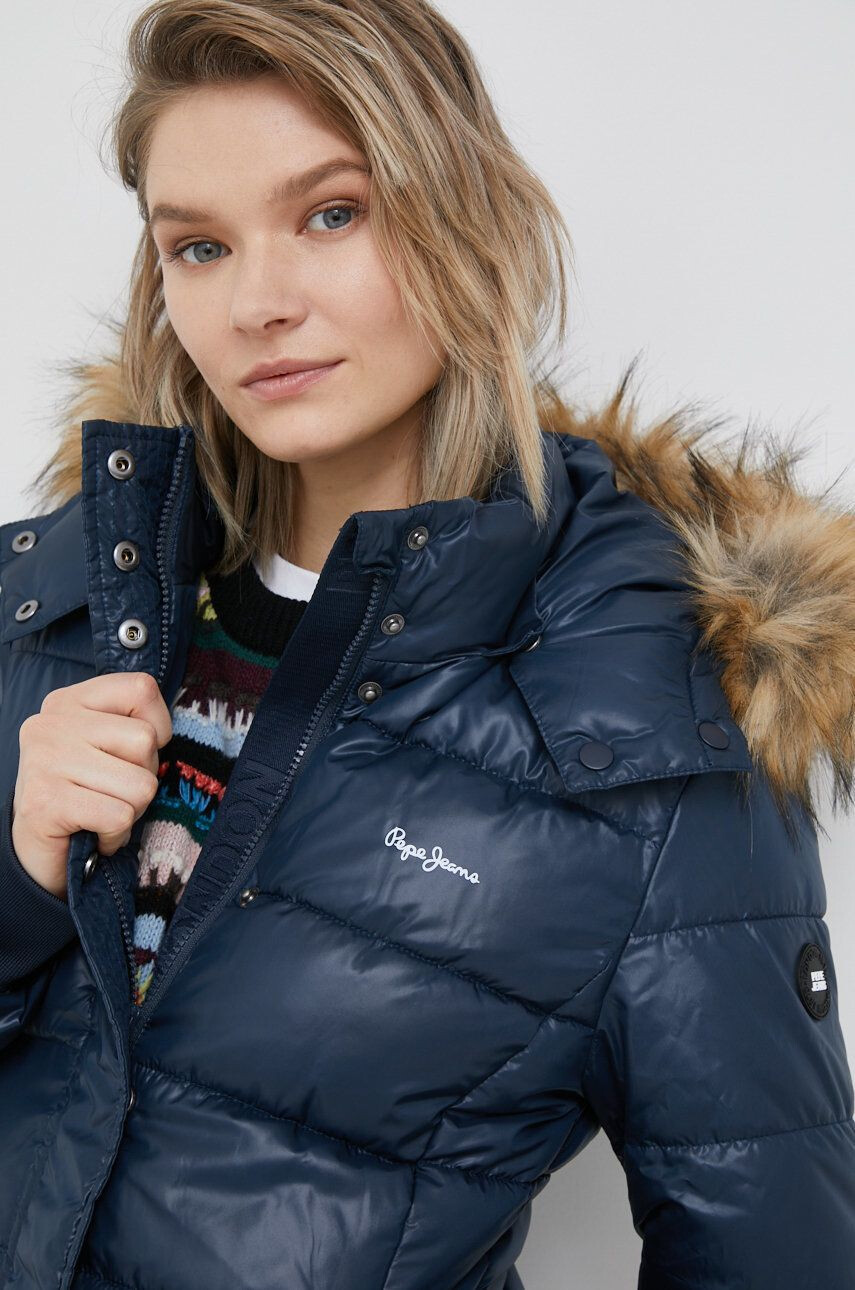 Pepe Jeans Яке June в тъмносиньо със зимна изолация - Pepit.bg