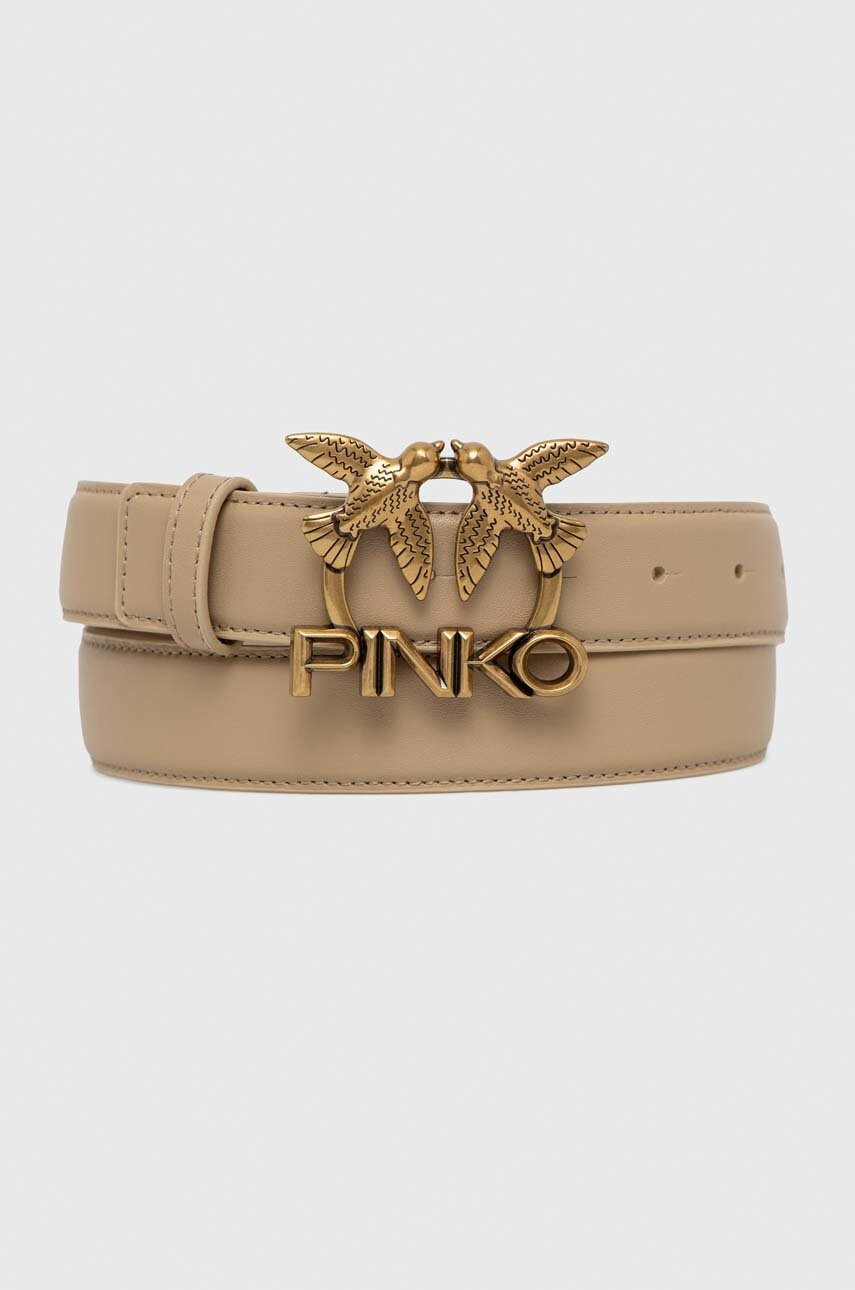 Pinko Кожен колан дамски в бежово - Pepit.bg