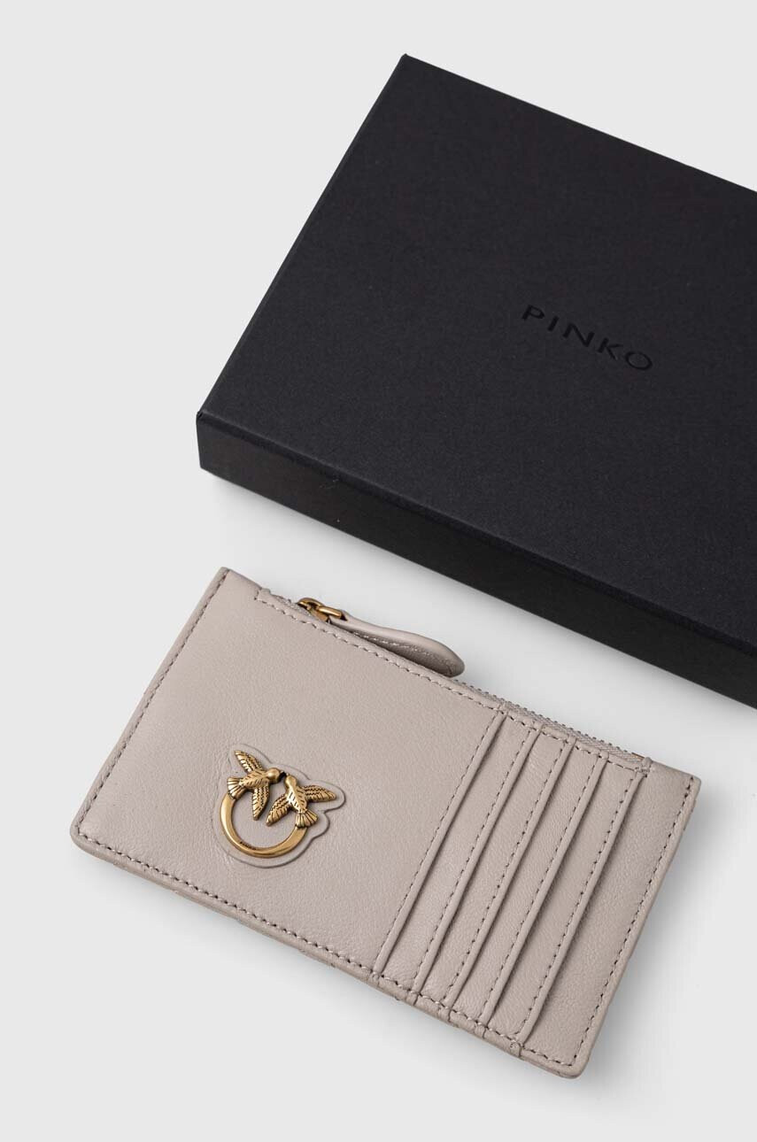 Pinko Кожен портфейл дамски в сиво - Pepit.bg