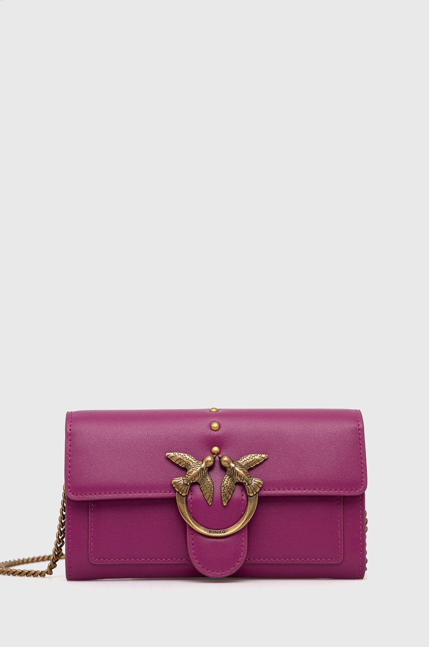 Pinko Кожен портфейл в розово - Pepit.bg