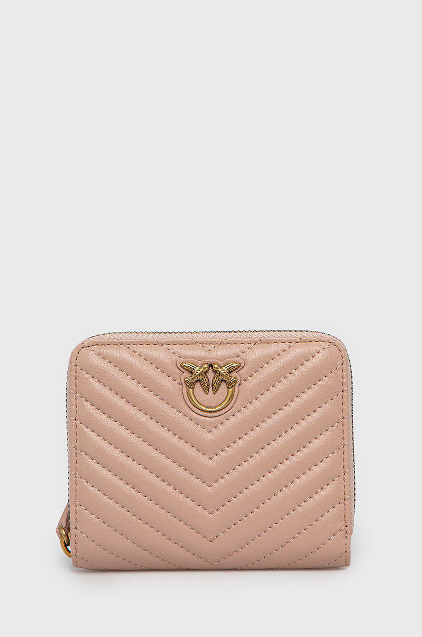 Pinko Кожен портфейл дамски в розово - Pepit.bg
