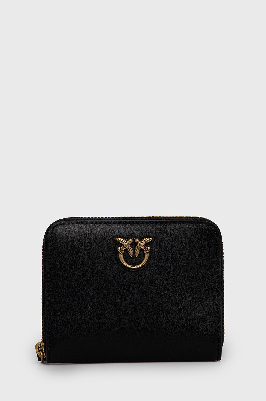 Pinko Кожен портфейл дамски в черно - Pepit.bg