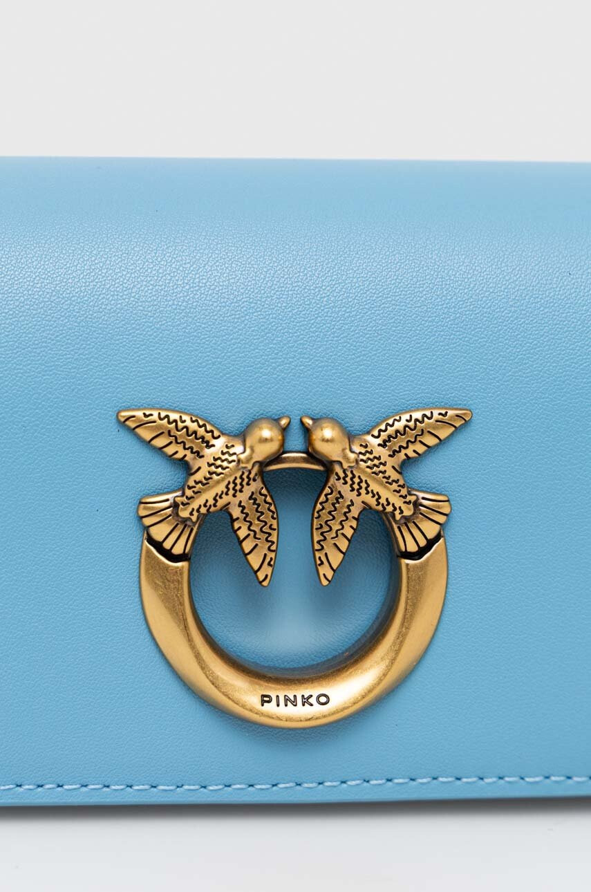 Pinko Кожена чанта в синьо - Pepit.bg