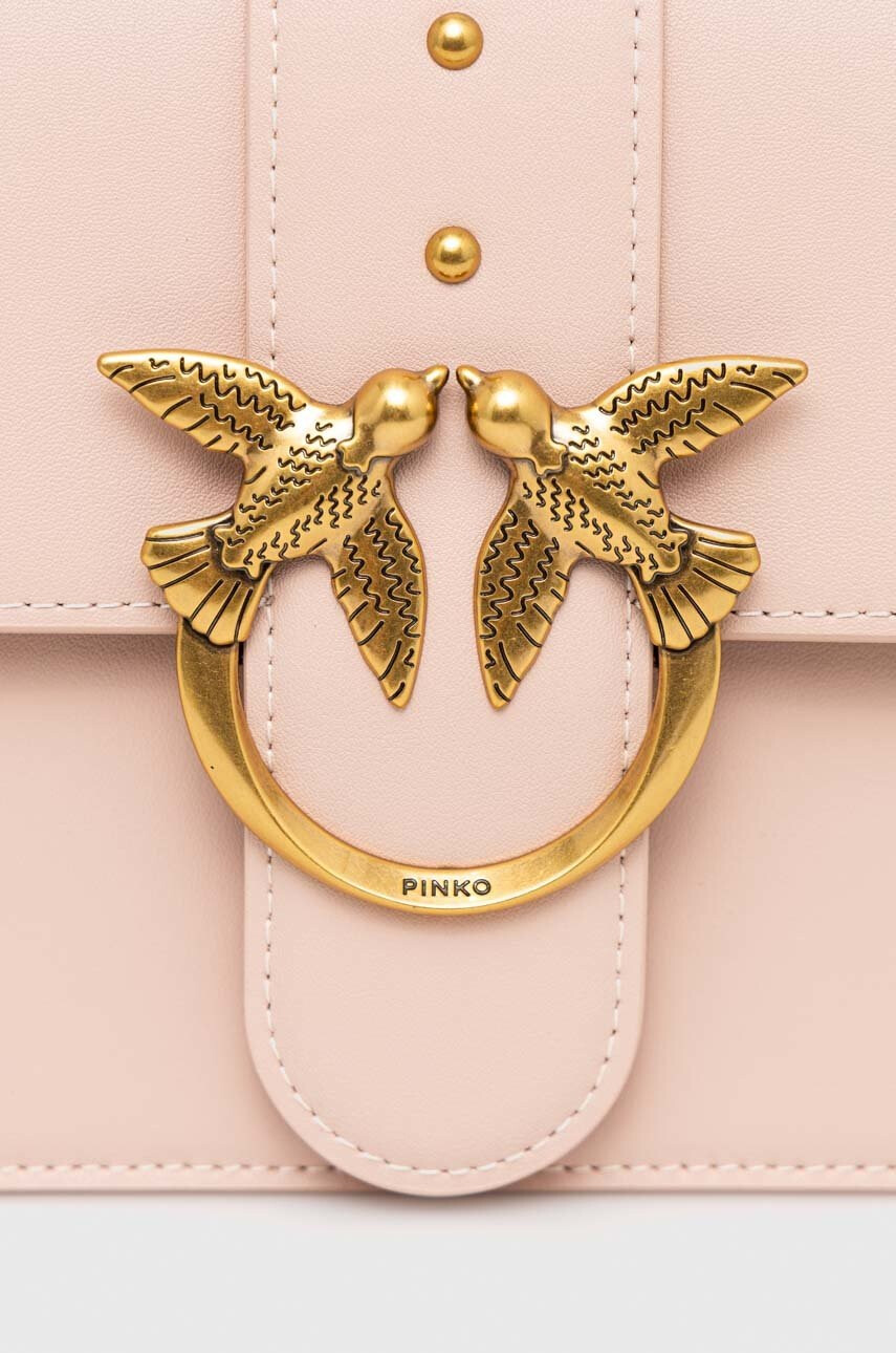Pinko Кожена чанта в розово - Pepit.bg