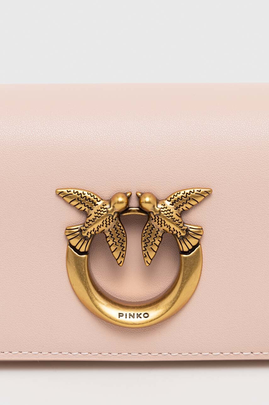 Pinko Кожена чанта в розово - Pepit.bg