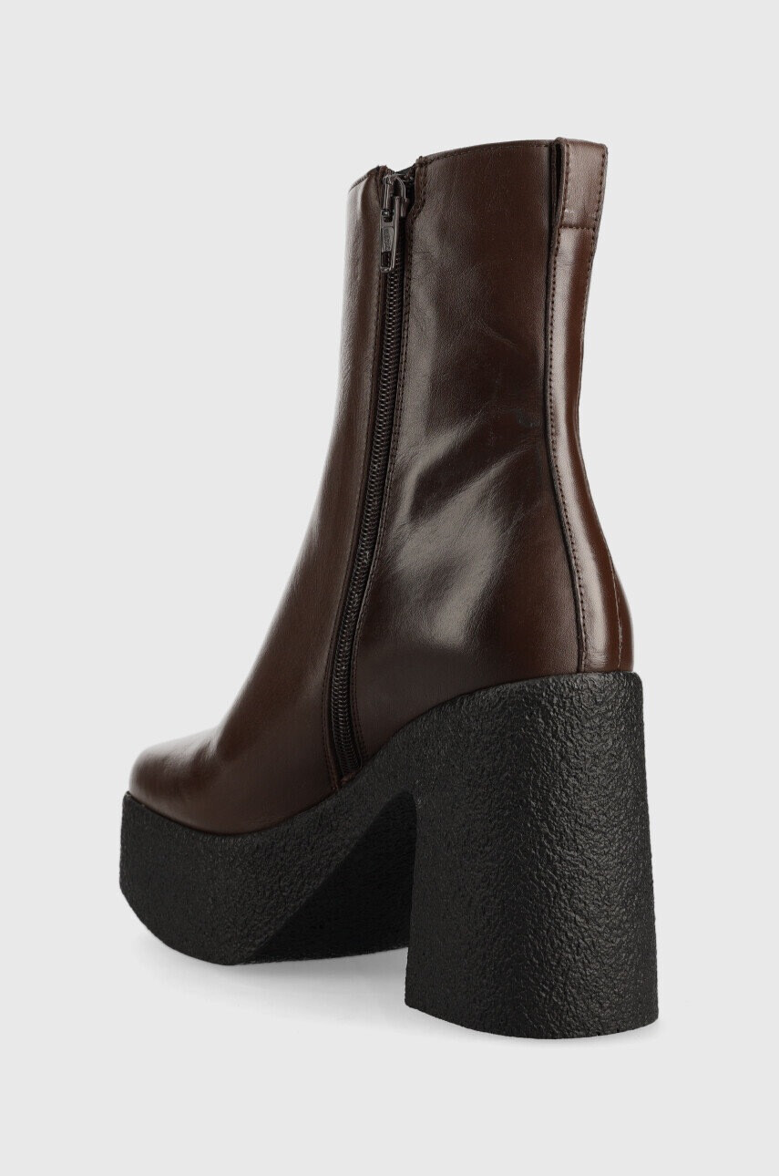 Pinko Кожени боти Coriandolo в кафяво с висок ток - Pepit.bg