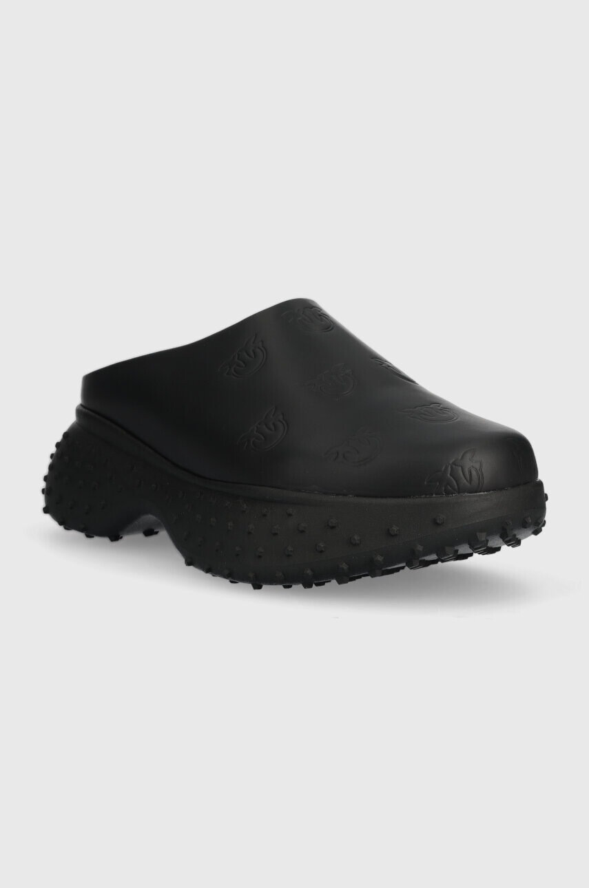 Pinko Кожени чехли Stefie в черно с платформа 100878 A0RF Z99 - Pepit.bg