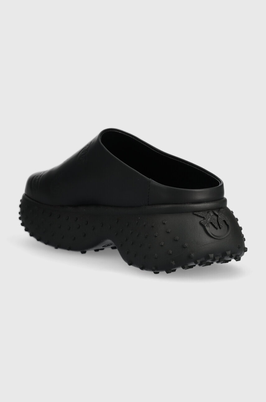 Pinko Кожени чехли Stefie в черно с платформа 100878 A0RF Z99 - Pepit.bg