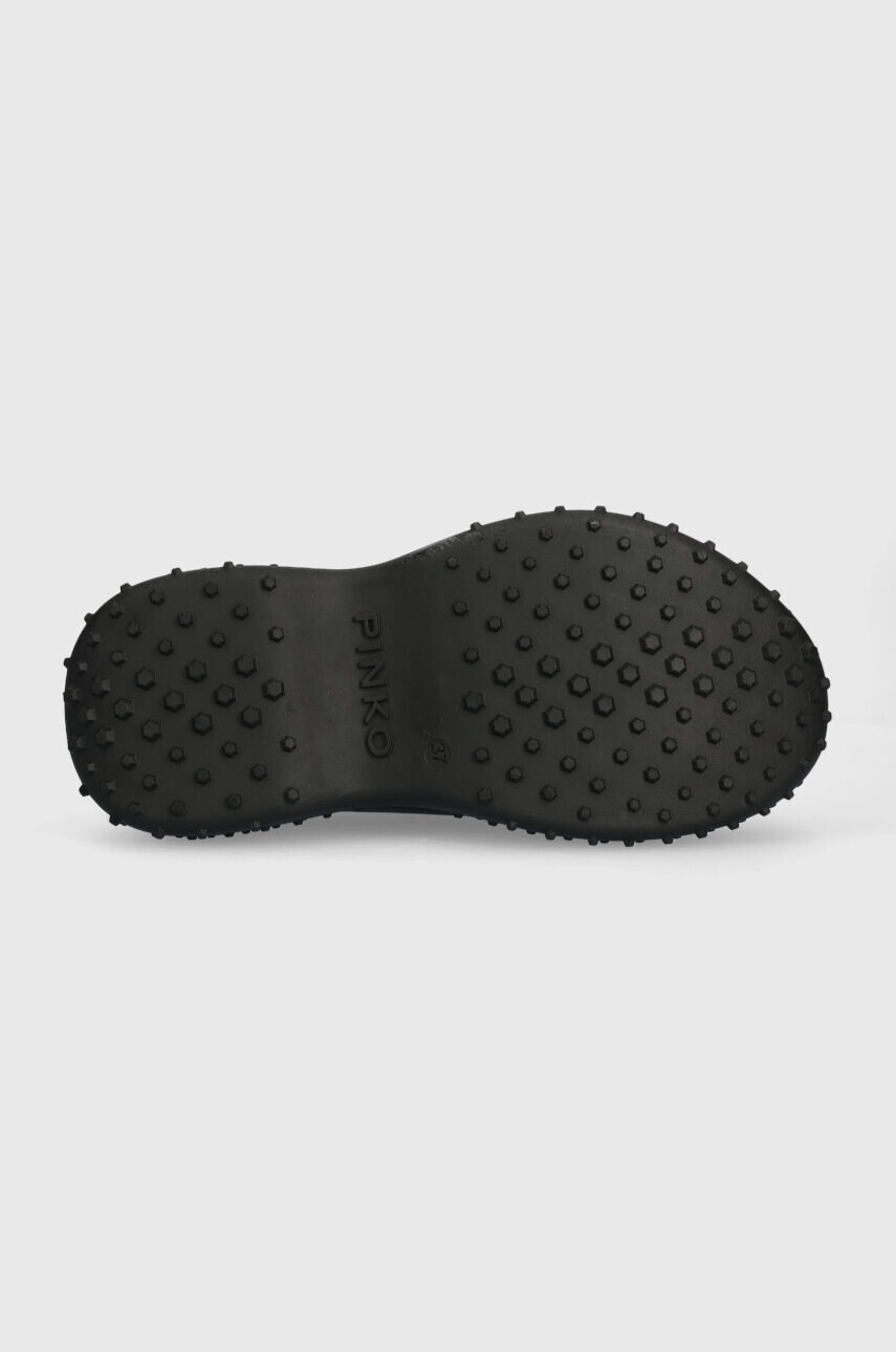 Pinko Кожени чехли Stefie в черно с платформа 100878 A0RF Z99 - Pepit.bg