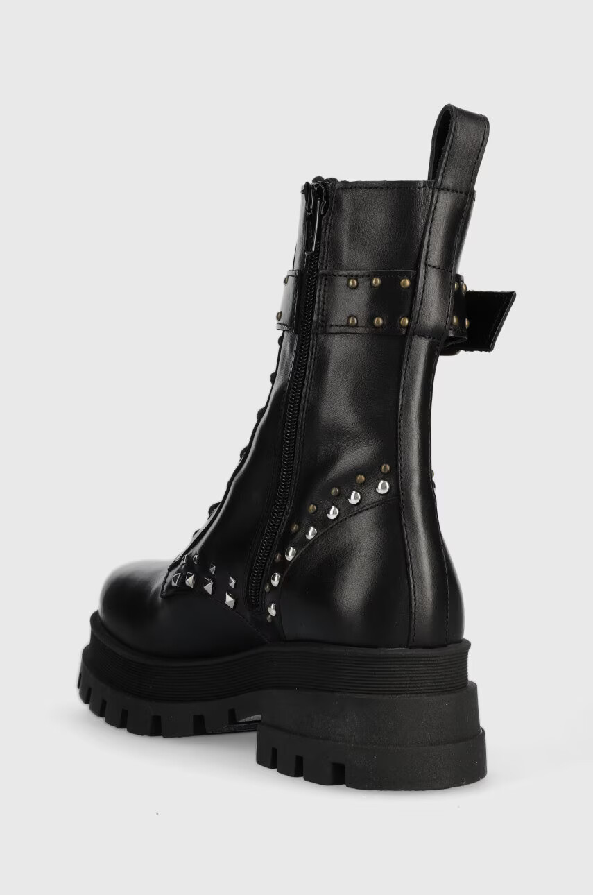 Pinko Кожени кубинки Melissa в черно с платформа - Pepit.bg