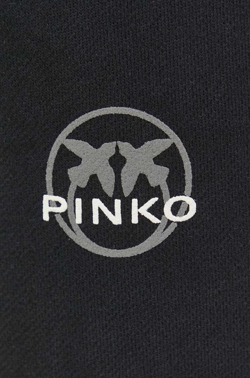 Pinko Памучен спортен панталон в черно с принт - Pepit.bg