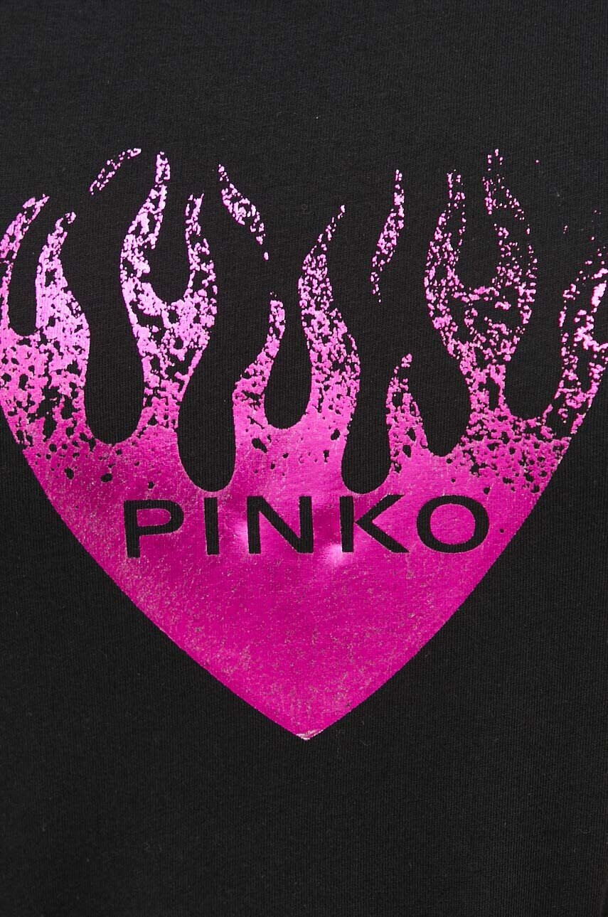 Pinko Памучна тениска в черно - Pepit.bg