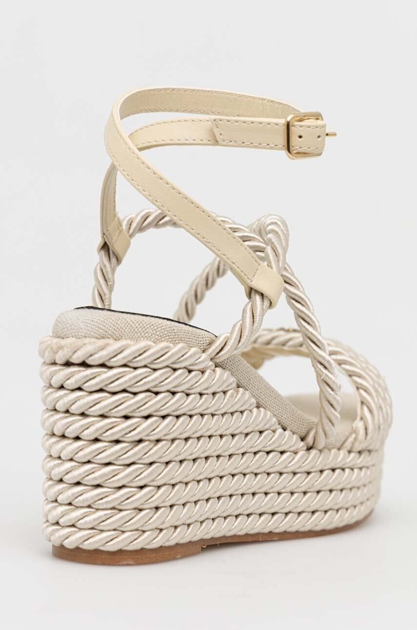 Pinko Сандали Brigitte в бежово със скосена платформа 100869 A0R3 D18 - Pepit.bg