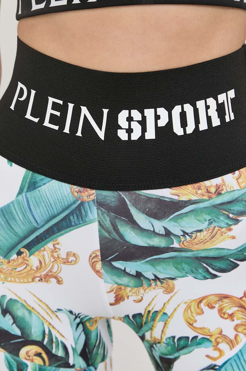 Plein Sport Къс панталон с десен с висока талия - Pepit.bg