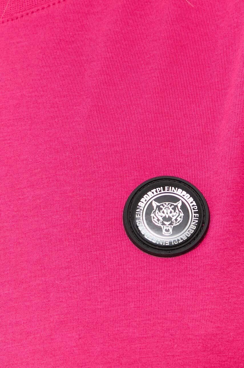 Plein Sport Памучна тениска в розово - Pepit.bg