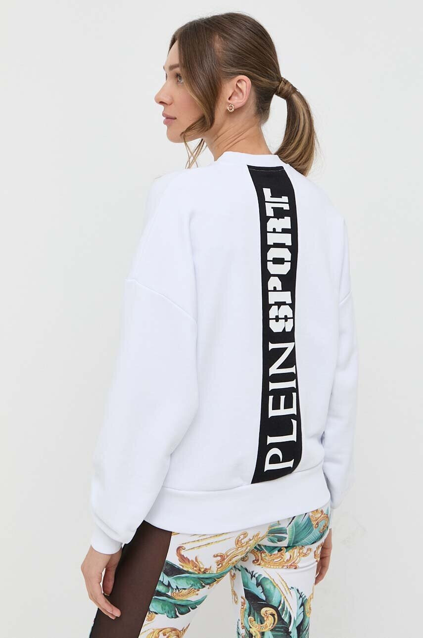 Plein Sport Суичър в бяло с принт - Pepit.bg