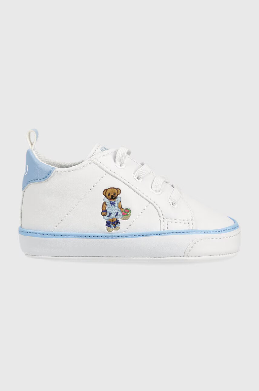 Polo Ralph Lauren Бебешки маратонки в бяло - Pepit.bg