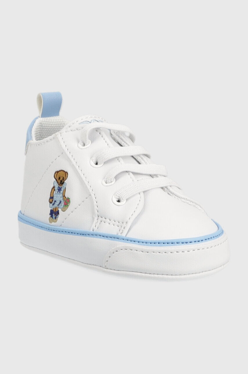 Polo Ralph Lauren Бебешки маратонки в бяло - Pepit.bg