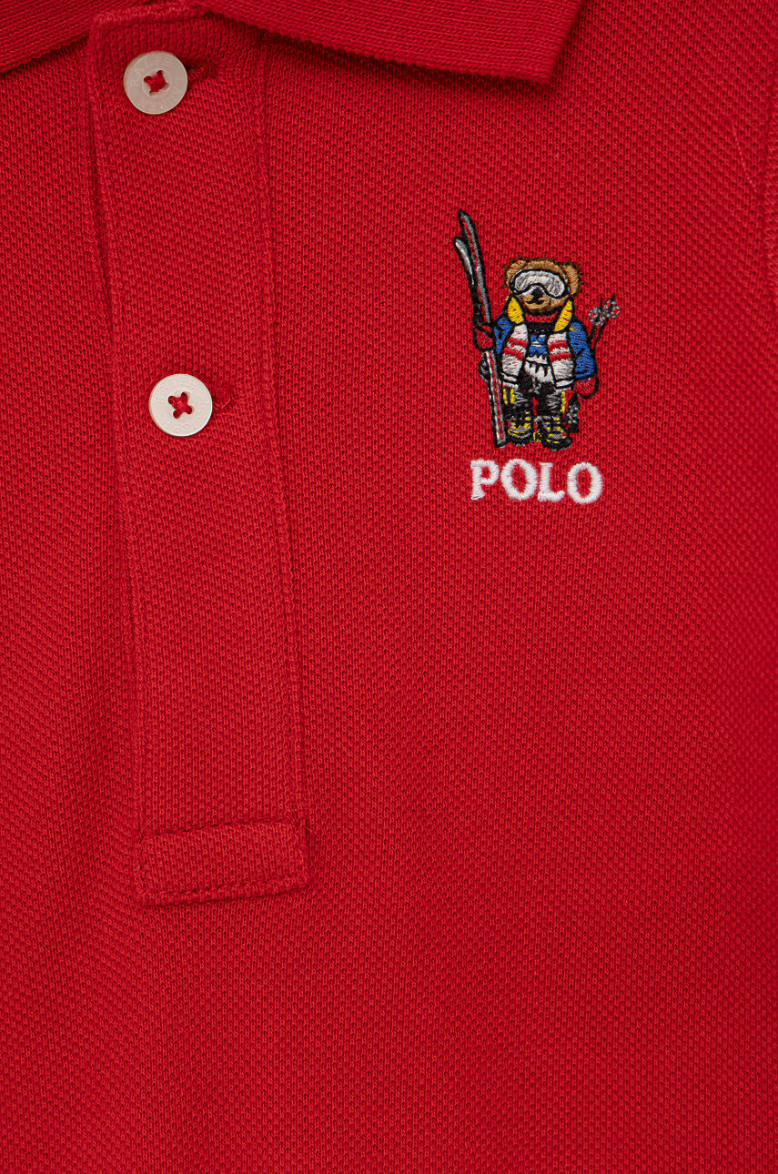 Polo Ralph Lauren Бебешки памучен къс гащеризон - Pepit.bg