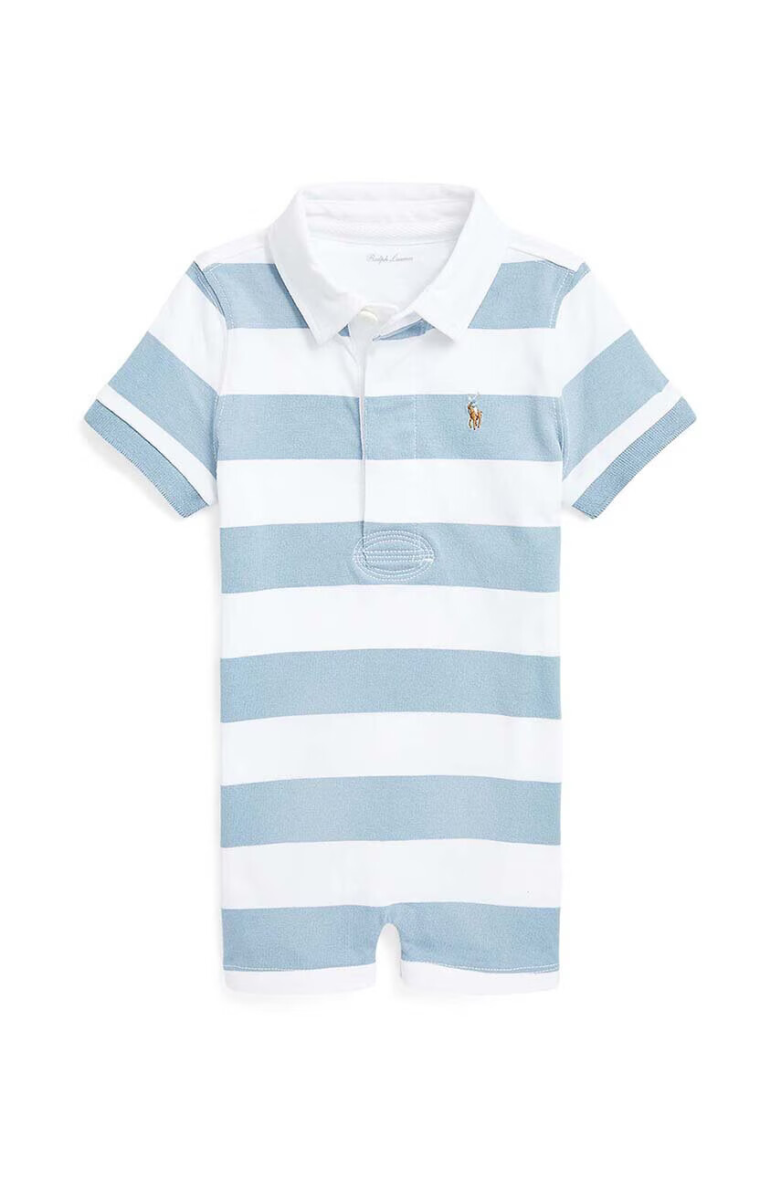Polo Ralph Lauren Бебешки памучен къс гащеризон - Pepit.bg