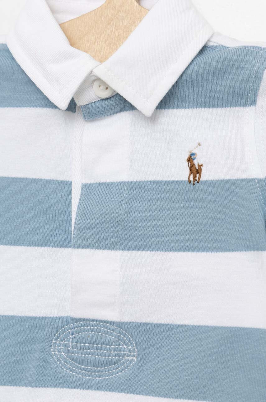 Polo Ralph Lauren Бебешки памучен къс гащеризон - Pepit.bg
