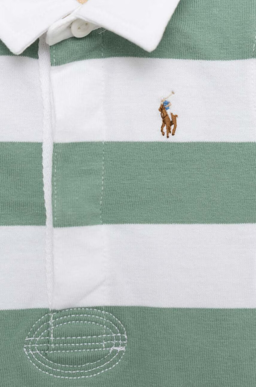 Polo Ralph Lauren Бебешки памучен къс гащеризон - Pepit.bg