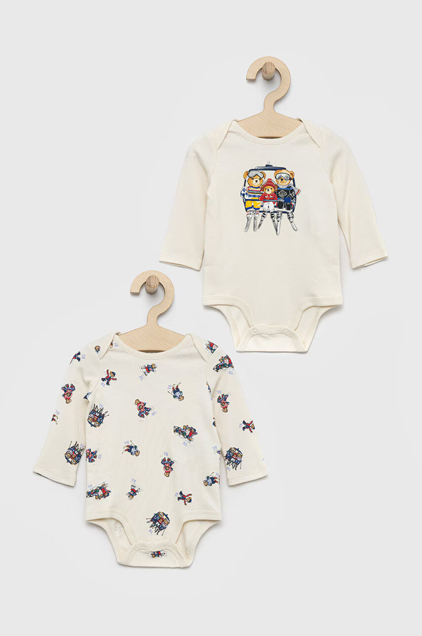 Polo Ralph Lauren Бебешко боди от памук (2 чифта) - Pepit.bg