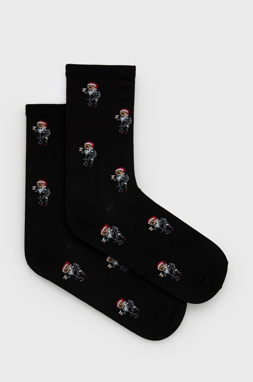 Polo Ralph Lauren Чорапи дамски в черно - Pepit.bg