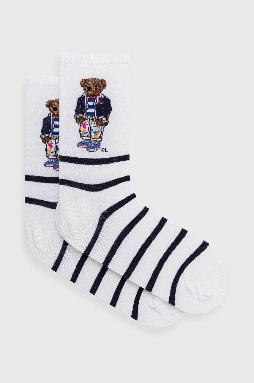 Polo Ralph Lauren Чорапи дамско в бяло - Pepit.bg