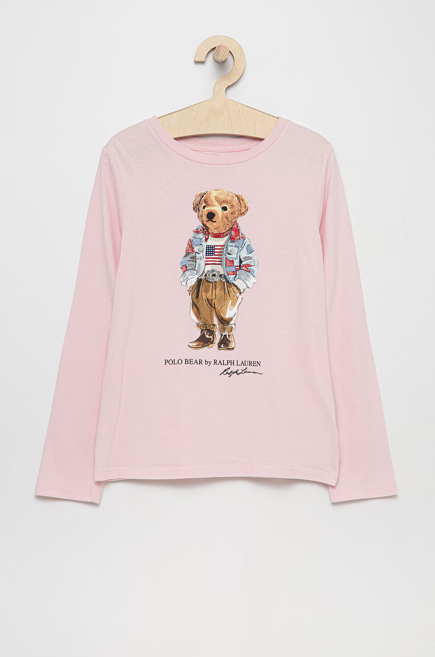 Polo Ralph Lauren Детска блуза с дълги ръкави в розово - Pepit.bg