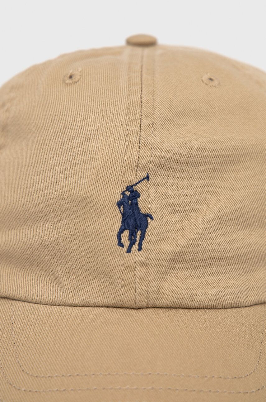 Polo Ralph Lauren Детска памучна шапка в бежово с изчистен дизайн - Pepit.bg