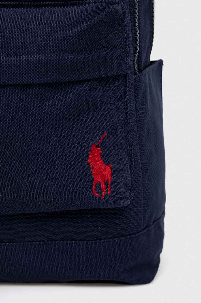 Polo Ralph Lauren Детска раница в тъмносиньо голям размер с изчистен дизайн - Pepit.bg