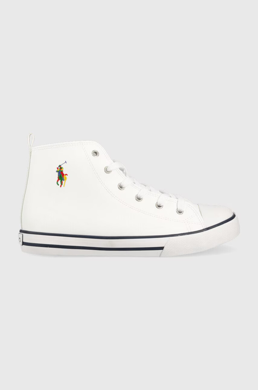 Polo Ralph Lauren Детски кожени кецове в бяло - Pepit.bg