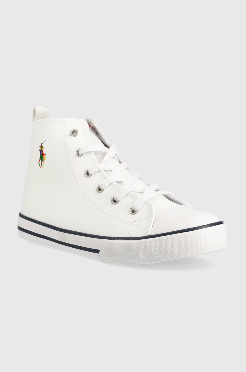 Polo Ralph Lauren Детски кожени кецове в бяло - Pepit.bg